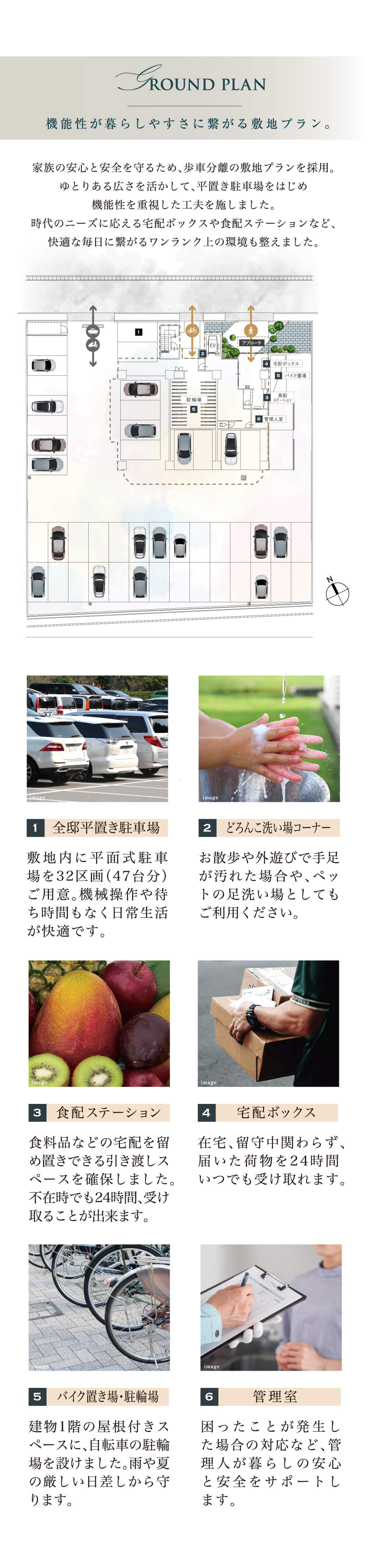 機能性が暮らしやすさに繋がる敷地プラン。