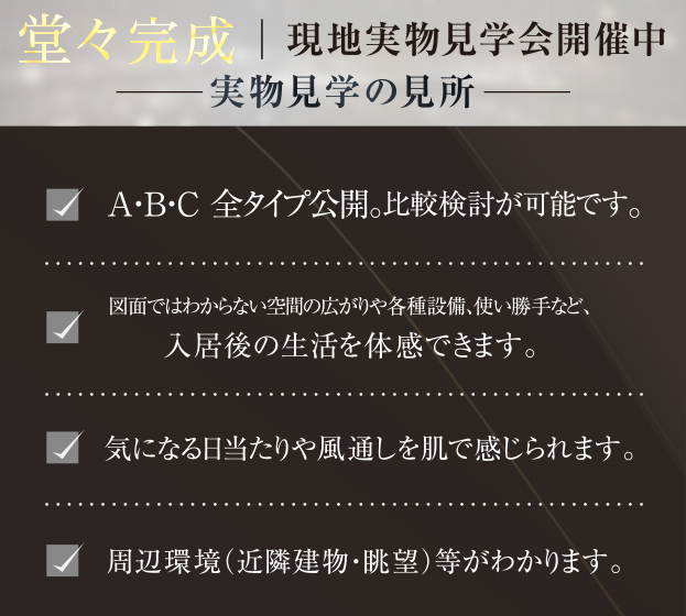 現地実物見学会開催中
